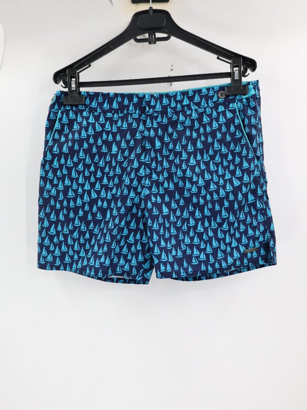 Parke & Ronen Swim Trunks Mens 31 6" Lined Sailboat Print Beach shorts summer